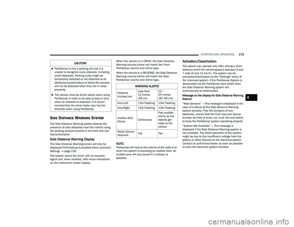 JEEP GRAND WAGONEER 2022  Owners Manual �:�$�5�1�,�1�*��$�/�(�5�7�6
��L�V�W�D�Q�F�H�
��L�Q�F�K�H�V��F�P�\f�/�H�V�V��W�K�D�Q�
�� �L�Q�F�K�H�V
�����F�P�\f����²�
�� �L�Q�F�K�H�V�
����²����F�P�\f
�$�U�F�V��/�H�I�W �