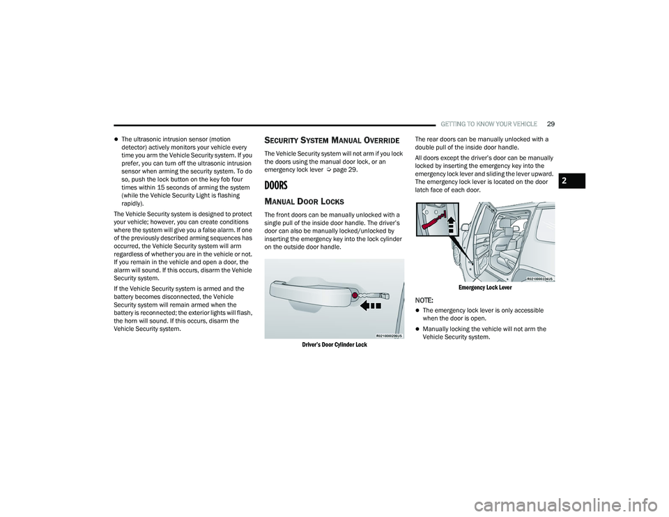 JEEP GRAND WAGONEER 2022 Owners Guide 2

22_WS_OM_EN_USC_t.book  Page 29   