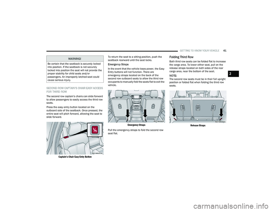 JEEP GRAND WAGONEER 2022 Service Manual 2

22_WS_OM_EN_USC_t.book  Page 41   