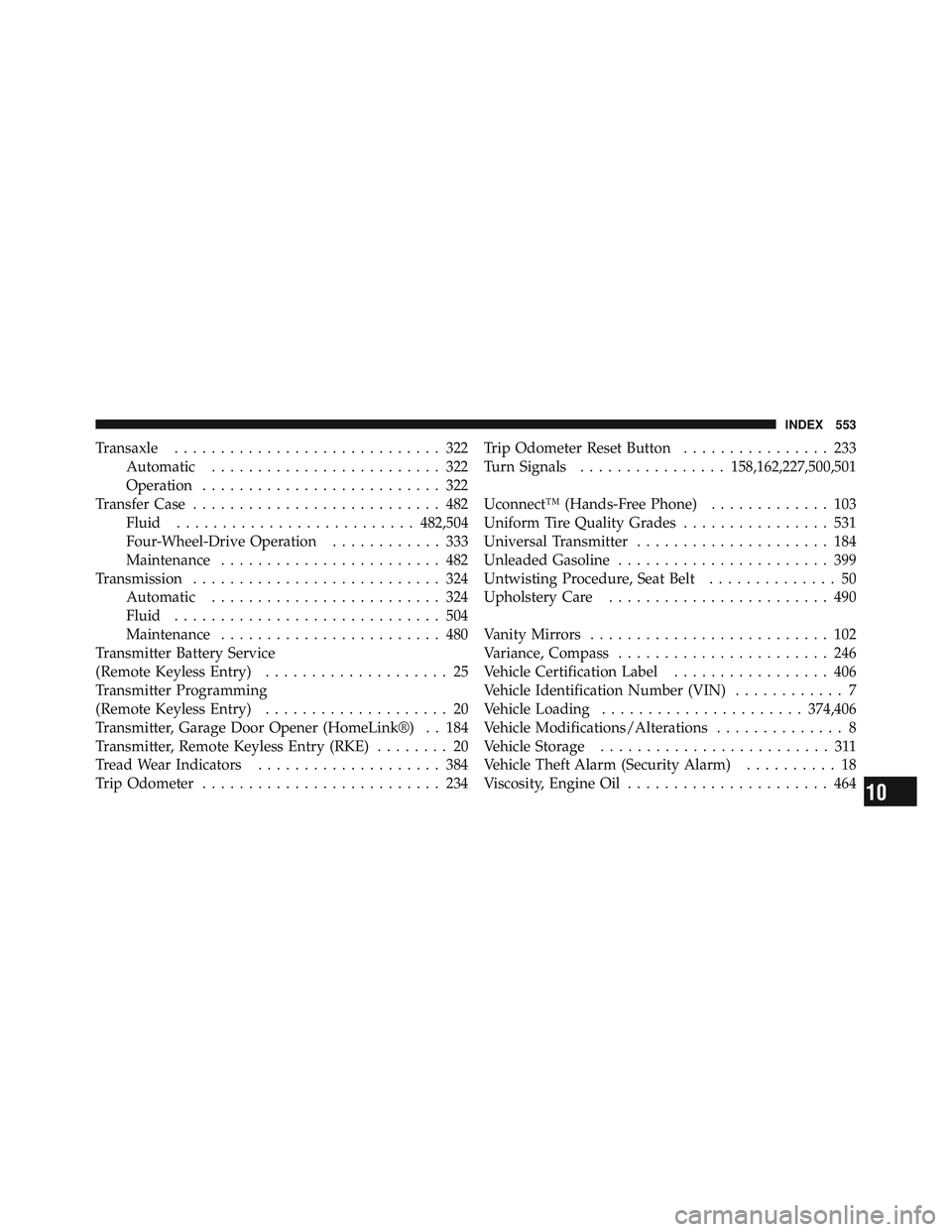 JEEP LIBERTY 2012  Owners Manual 