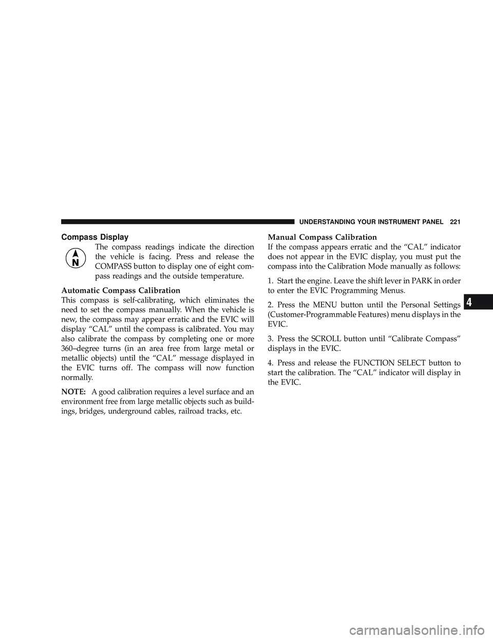 JEEP LIBERTY 2009 Owners Manual 4 JEEP LIBERTY 2009 Owners Manual 4