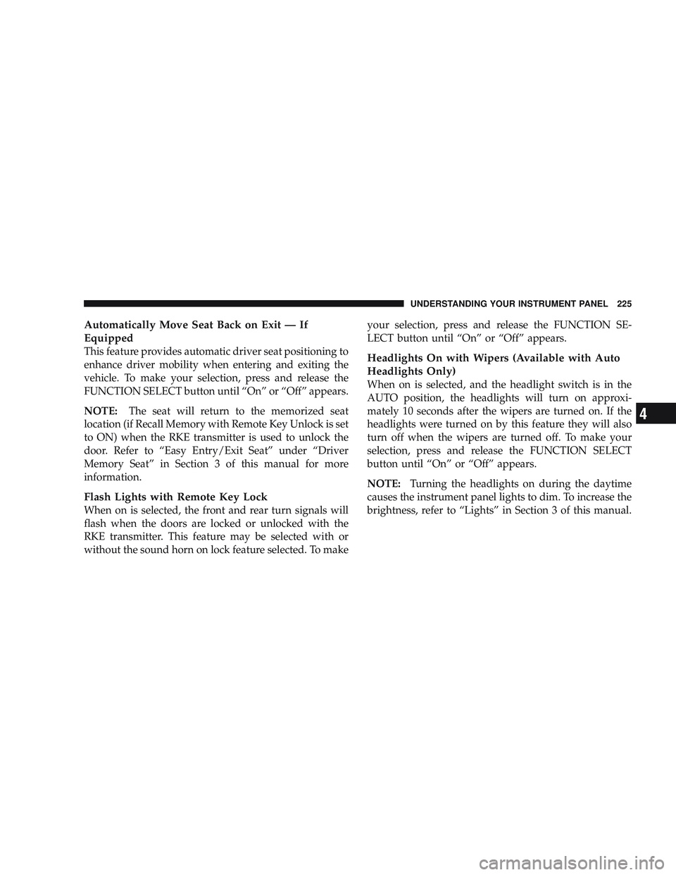 JEEP LIBERTY 2009 Owners Manual 4 JEEP LIBERTY 2009 Owners Manual 4