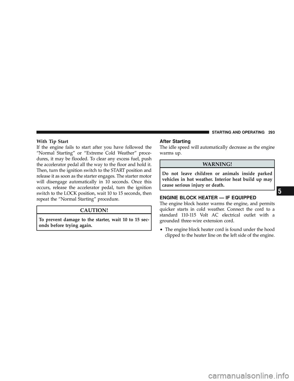 JEEP LIBERTY 2009  Owners Manual 5 