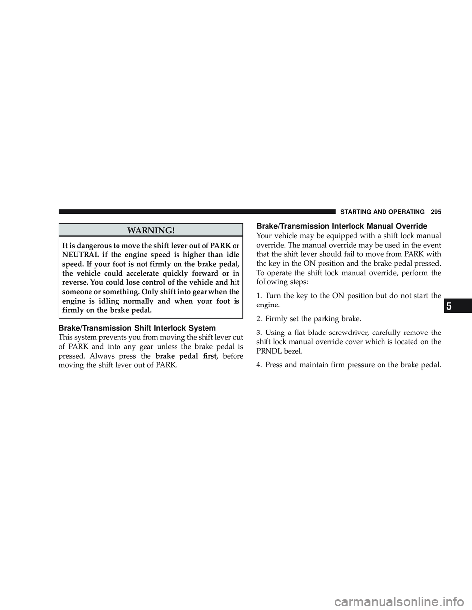 JEEP LIBERTY 2009  Owners Manual 5 