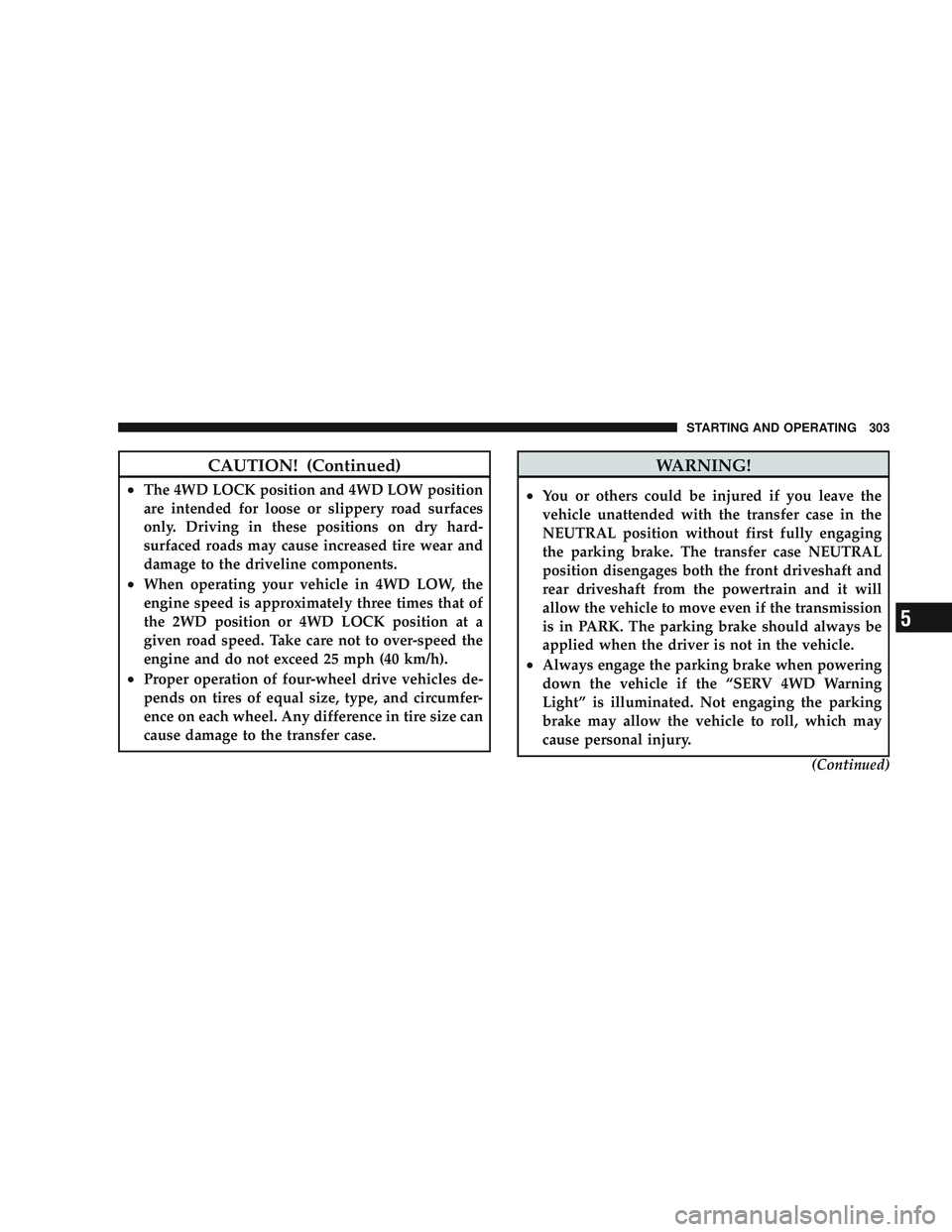 JEEP LIBERTY 2009  Owners Manual 5 