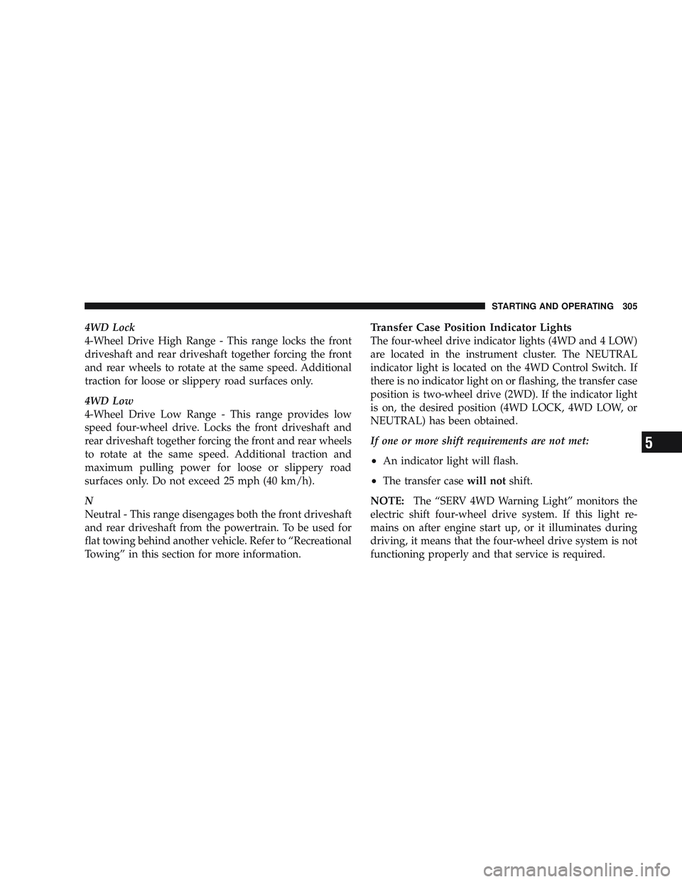 JEEP LIBERTY 2009  Owners Manual 5 