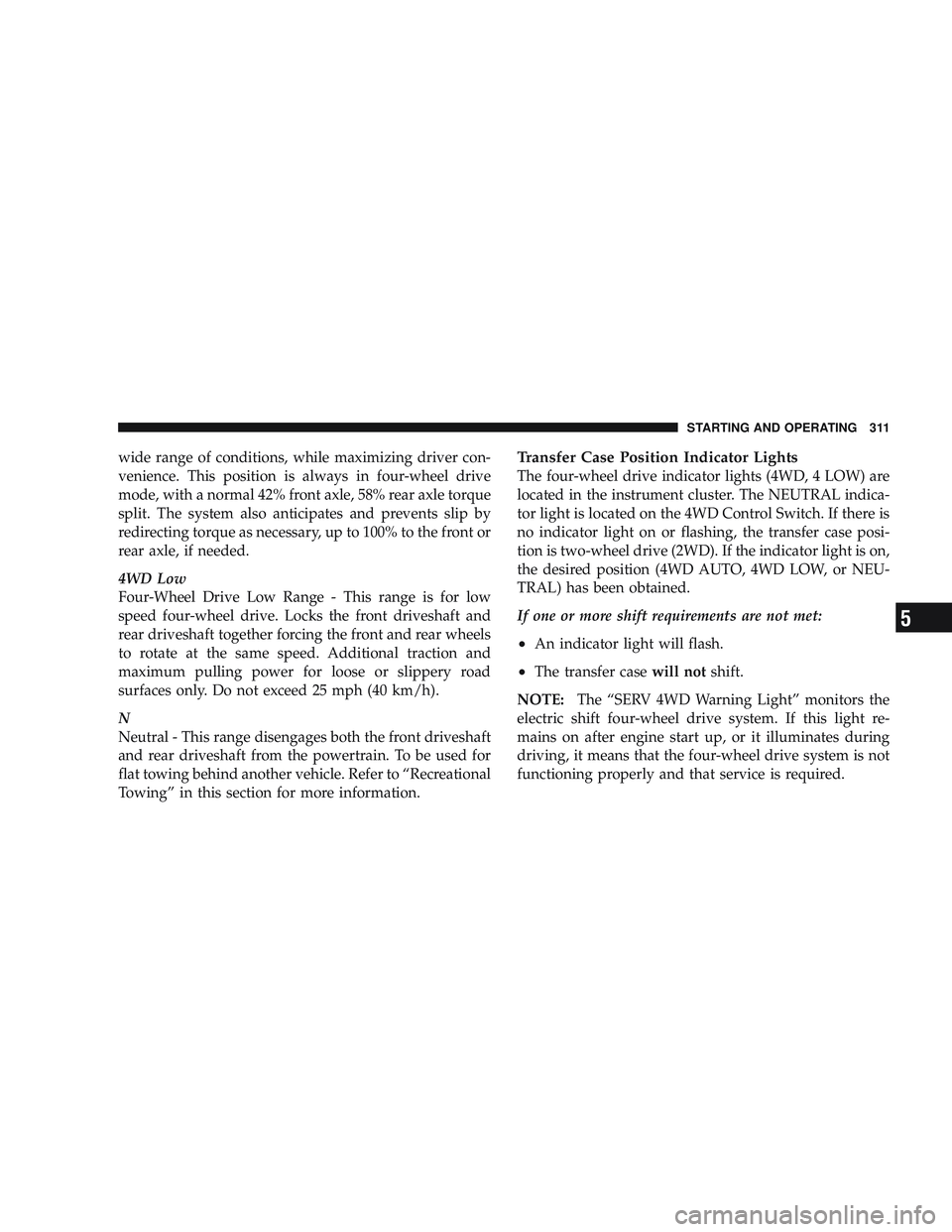 JEEP LIBERTY 2009  Owners Manual 5 
