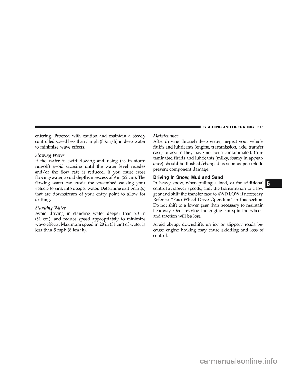 JEEP LIBERTY 2009  Owners Manual 5 