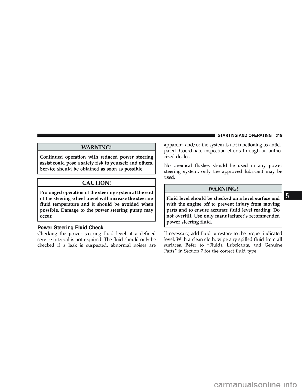 JEEP LIBERTY 2009  Owners Manual 5 