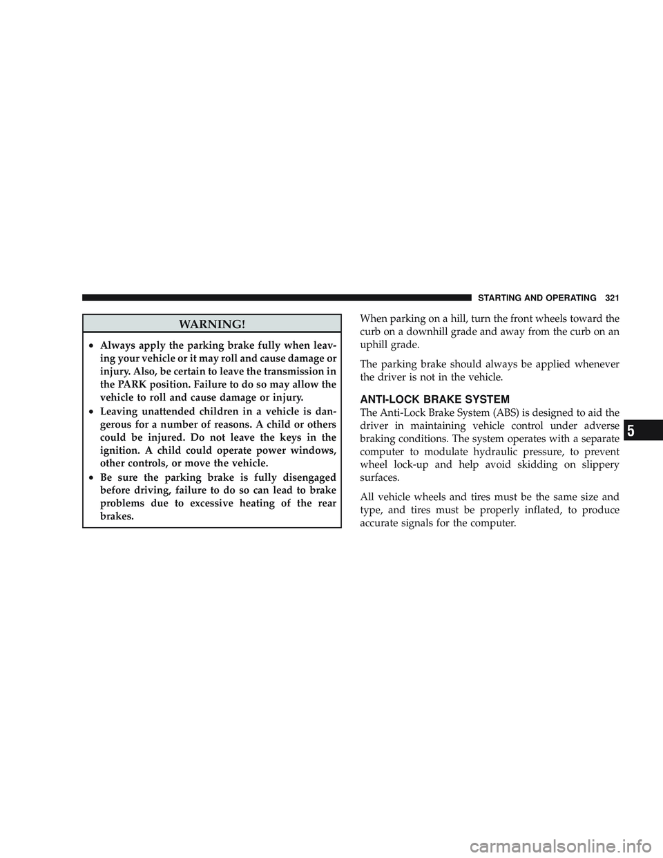 JEEP LIBERTY 2009  Owners Manual 5 