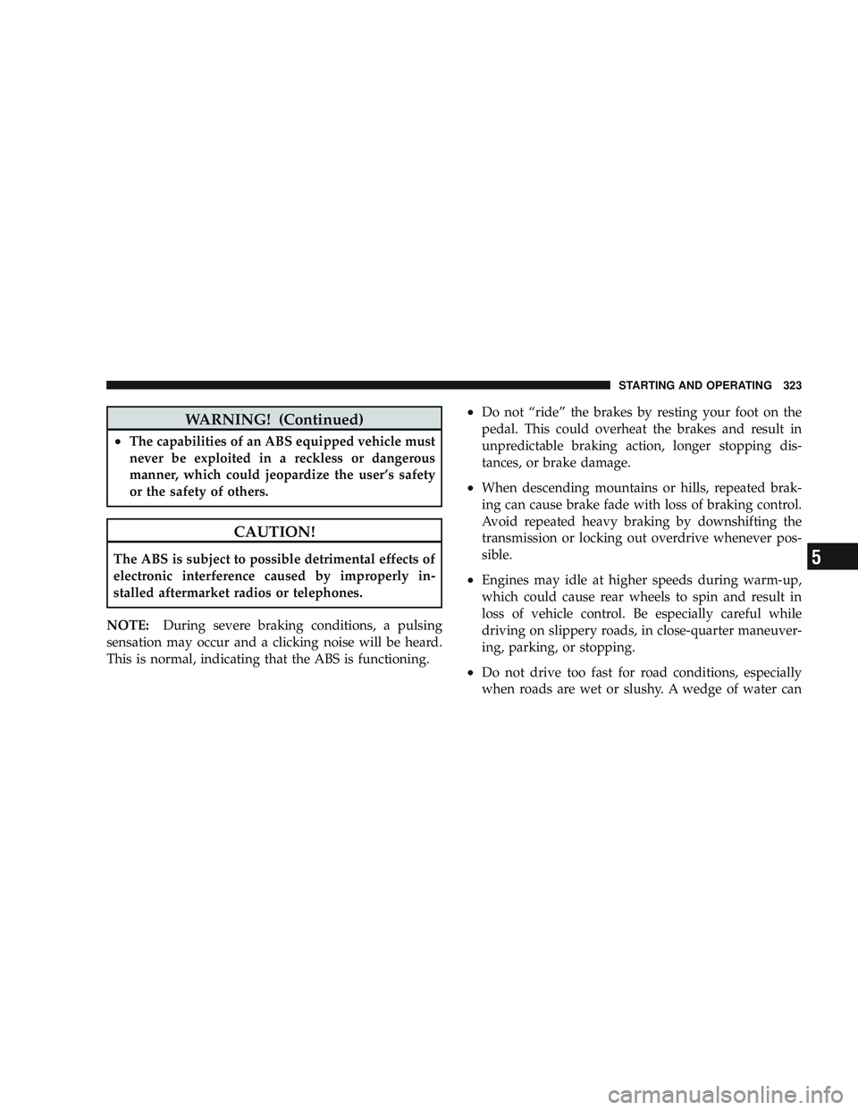 JEEP LIBERTY 2009  Owners Manual 5 