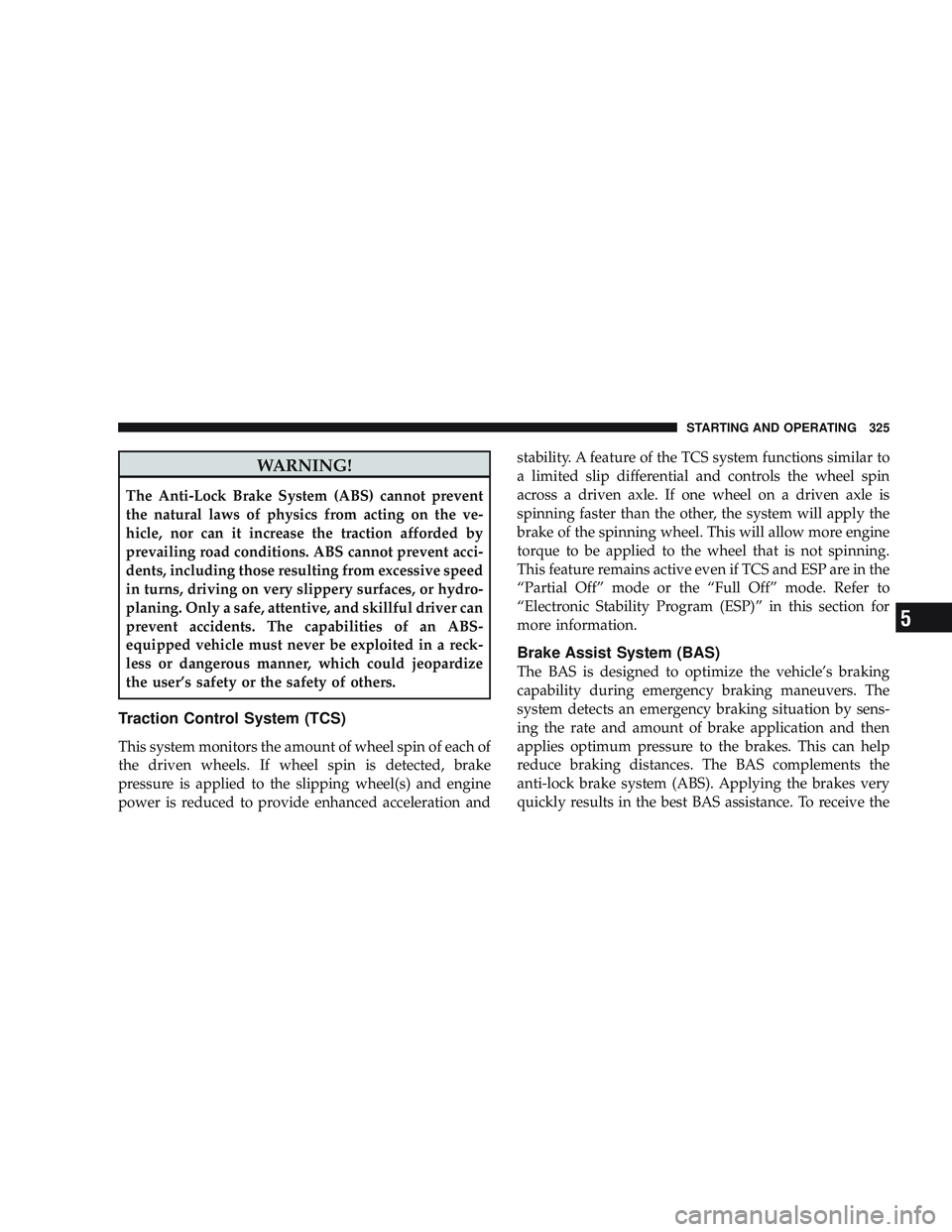 JEEP LIBERTY 2009  Owners Manual 5 