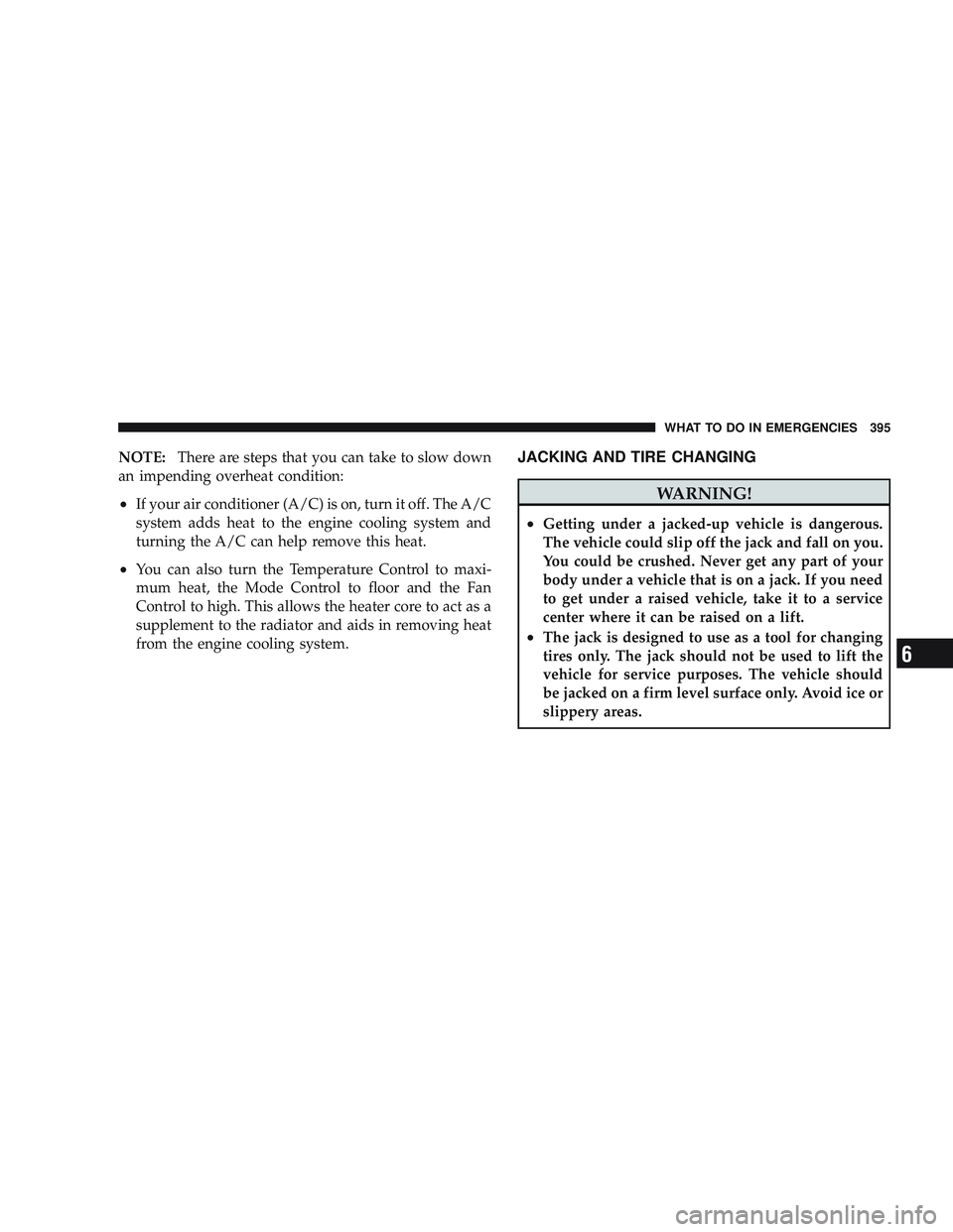 JEEP LIBERTY 2009 Owners Manual 6 JEEP LIBERTY 2009 Owners Manual 6