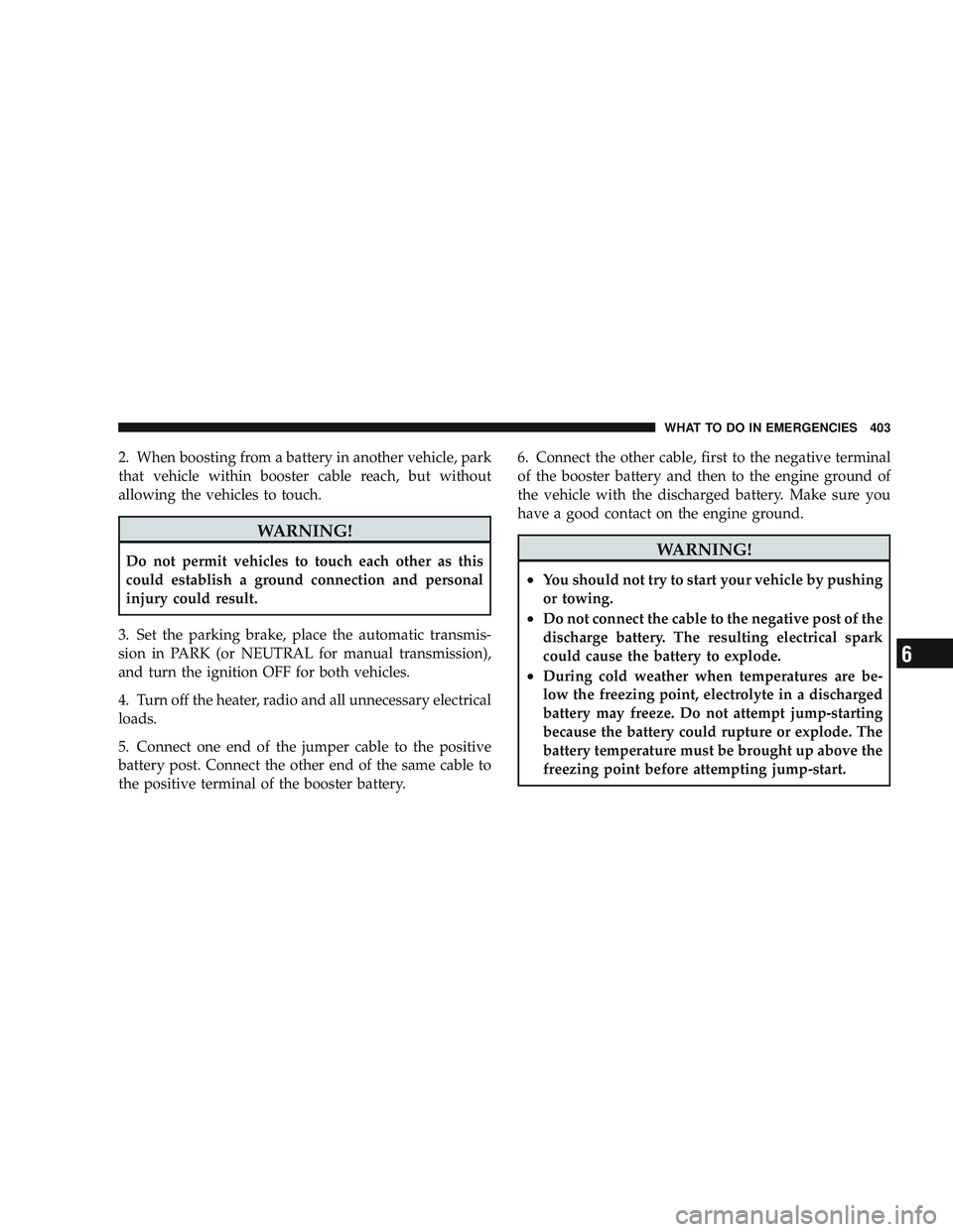 JEEP LIBERTY 2009  Owners Manual 6 