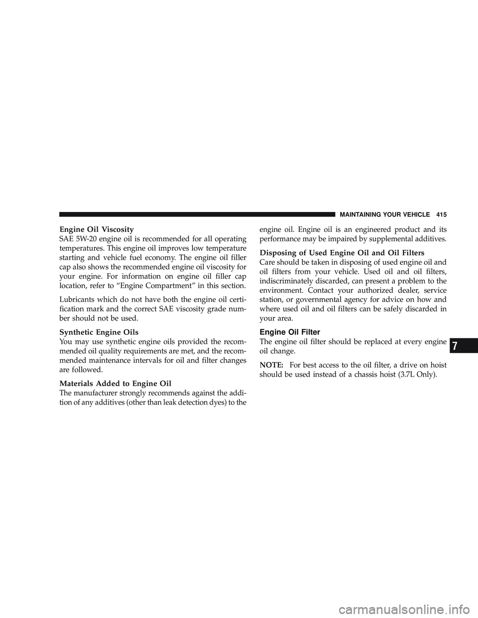 JEEP LIBERTY 2009 Owners Manual 7 JEEP LIBERTY 2009 Owners Manual 7