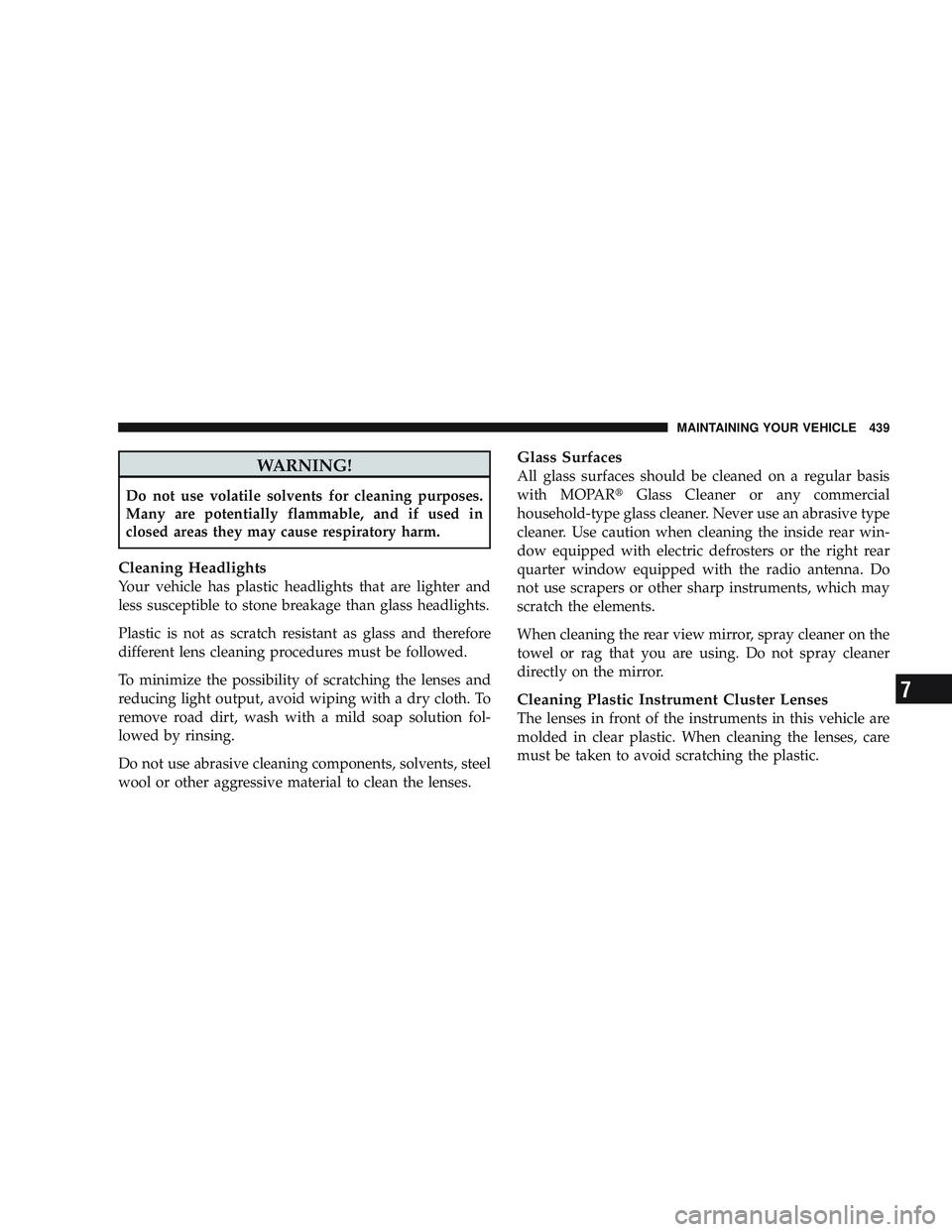 JEEP LIBERTY 2009 Owners Manual 7 JEEP LIBERTY 2009 Owners Manual 7