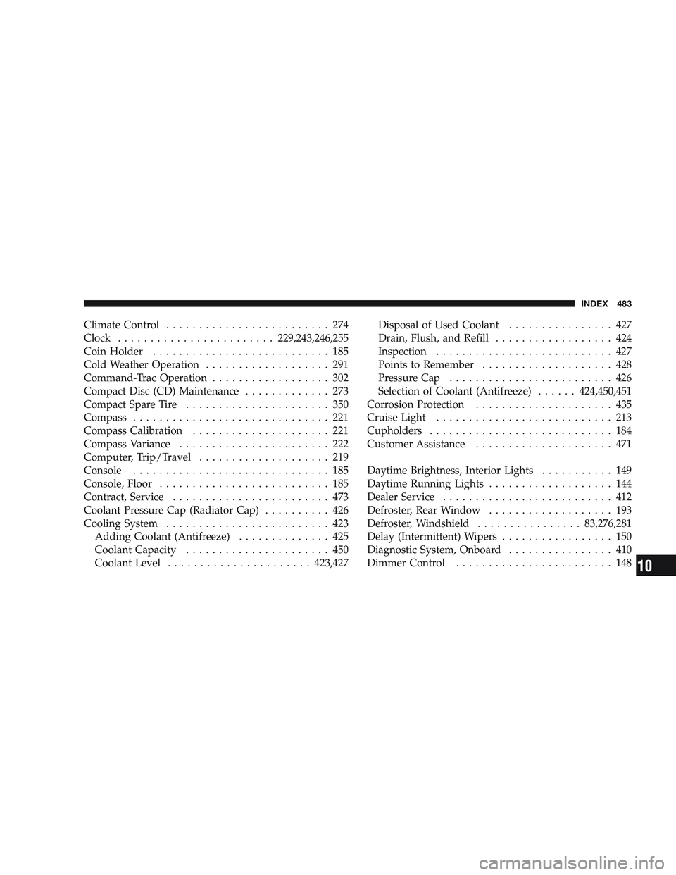 JEEP LIBERTY 2009 Owners Manual 10 JEEP LIBERTY 2009 Owners Manual 10