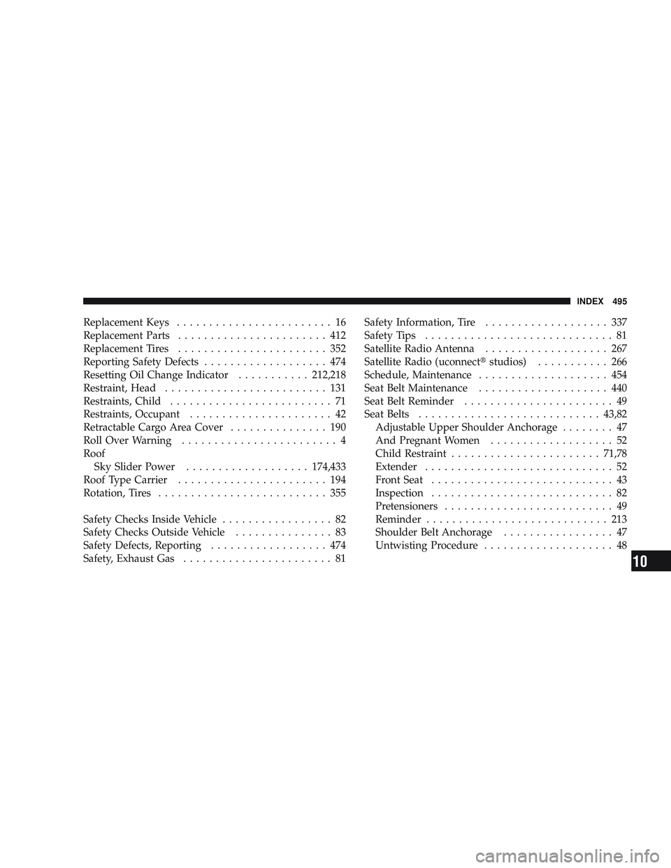 JEEP LIBERTY 2009 Owners Manual 10 JEEP LIBERTY 2009 Owners Manual 10