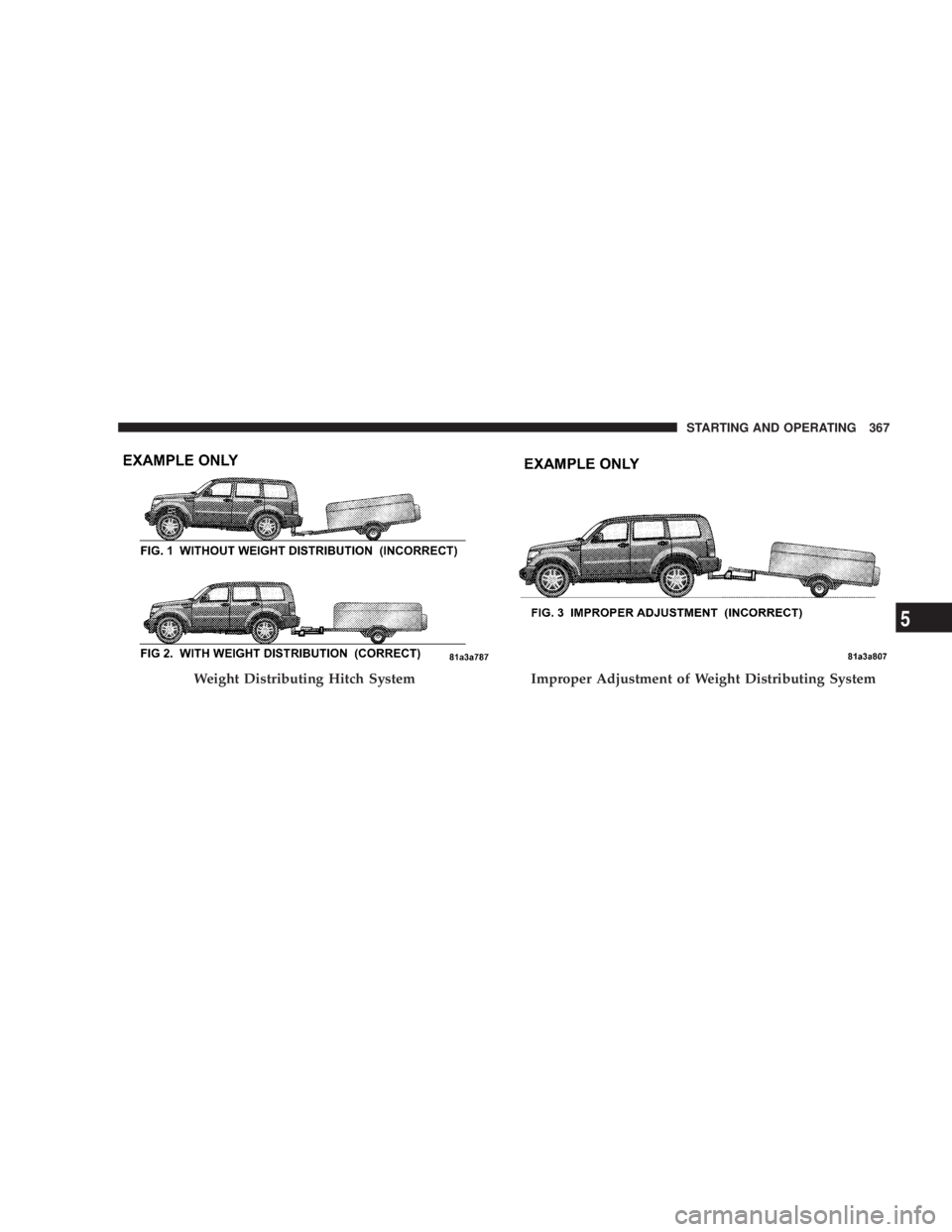 JEEP LIBERTY 2008 Owners Manual Improper Adjustment of Weight Distributing System
STARTING AND OPERATING 367 JEEP LIBERTY 2008 Owners Manual Improper Adjustment of Weight Distributing System
STARTING AND OPERATING 367