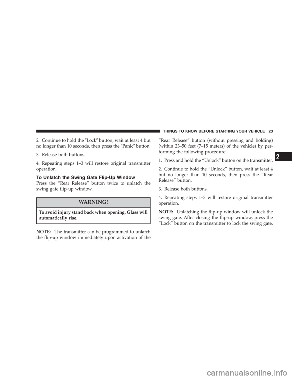 JEEP LIBERTY 2007 Owners Manual WARNING! JEEP LIBERTY 2007 Owners Manual WARNING!