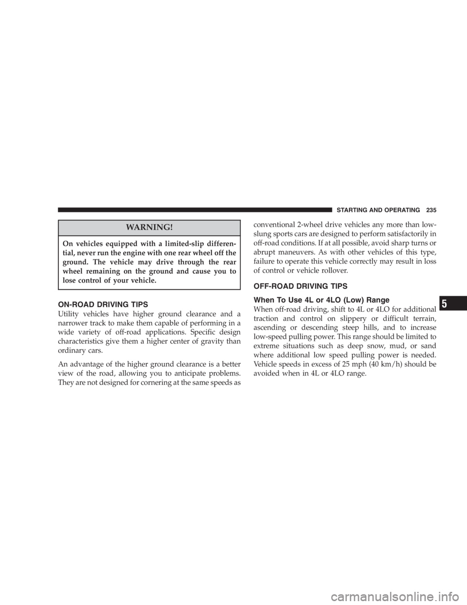 JEEP LIBERTY 2007  Owners Manual 