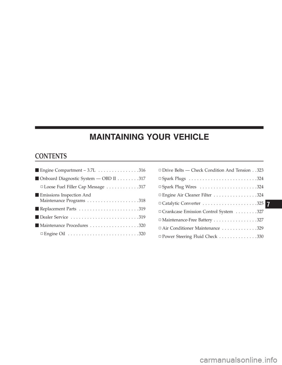 JEEP LIBERTY 2007  Owners Manual 