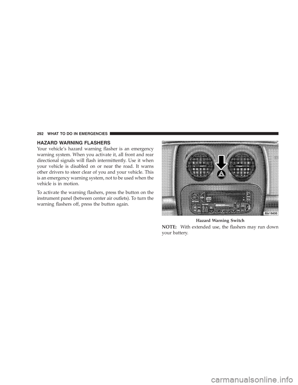 JEEP LIBERTY 2005  Owners Manual To avoid injury stand back when opening. Glass will
automatically rise.
NOTE:The transmitter can be programmed to unlatch
the flip-up window immediately upon activation of the
“Rear Release” butto