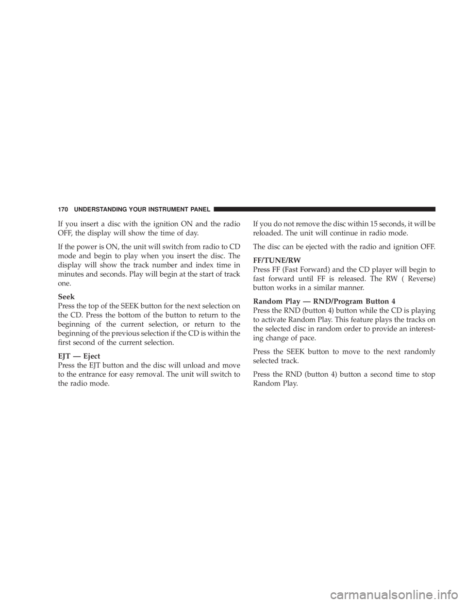 JEEP LIBERTY 2004  Owners Manual 