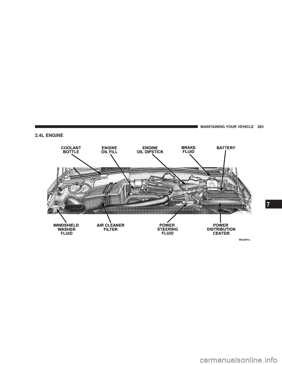 JEEP LIBERTY 2004  Owners Manual MAINTAINING YOUR VEHICLE 285 
