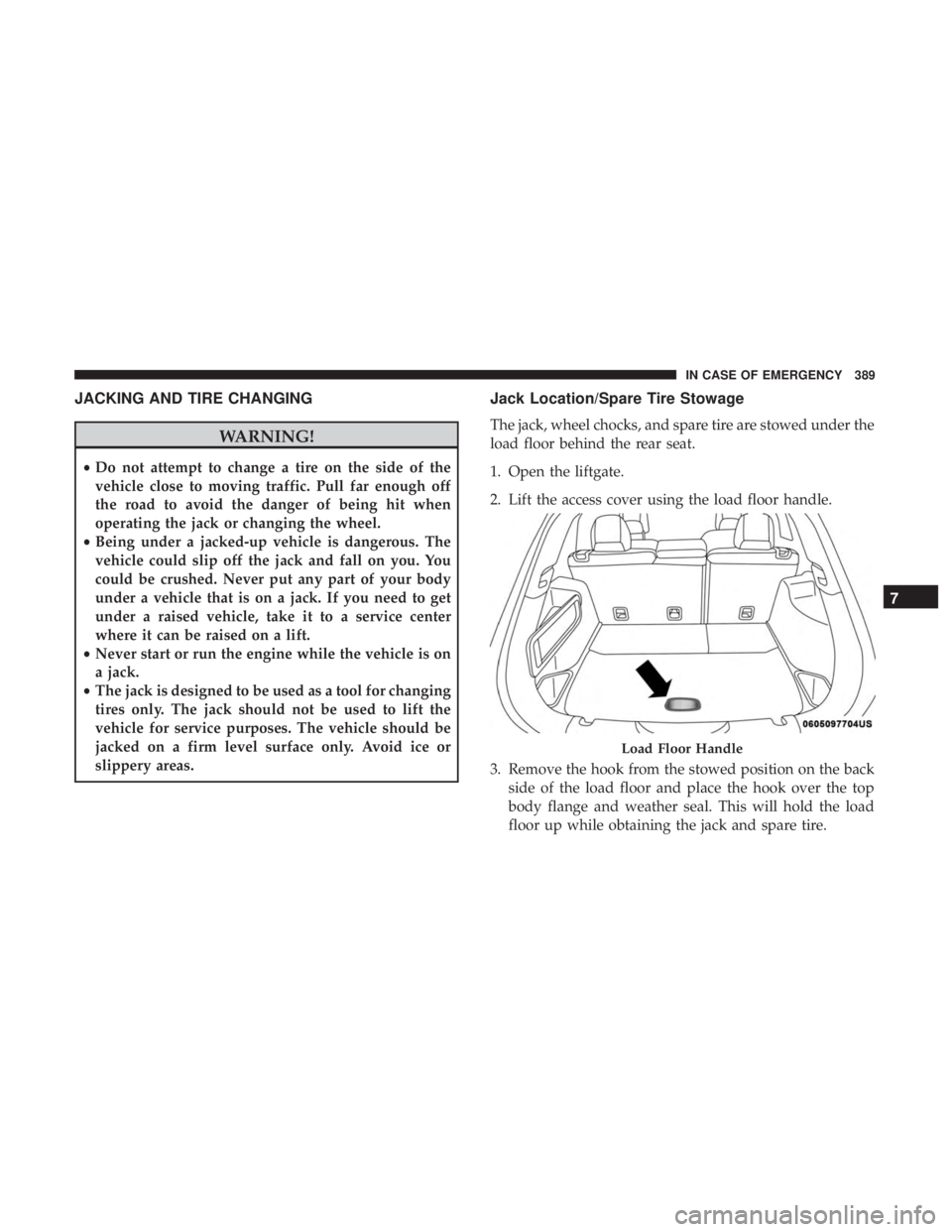 JEEP CHEROKEE TRAILHAWK 2018 Owners Manual JACKING AND TIRE CHANGING JEEP CHEROKEE TRAILHAWK 2018 Owners Manual JACKING AND TIRE CHANGING