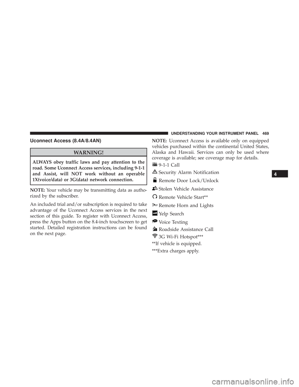 JEEP CHEROKEE LIMITED 2016 Owners Manual Uconnect Access (8.4A/8.4AN) JEEP CHEROKEE LIMITED 2016 Owners Manual Uconnect Access (8.4A/8.4AN)