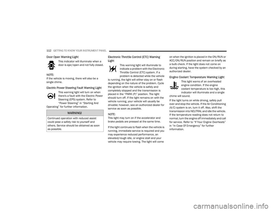 JEEP CHEROKEE TRAILHAWK 2020  Owners Manual �:�$�5�1�,�1�*�
�&�R�Q�W�L�Q�X�H�G��R�S�H�U�D�W�L�R�Q��Z�L�W�K��U�H�G�X�F�H�G��D�V�V�L�V�W�
�F�R�X�O�G��S�R�V�H��D��V�D�I�H�W�\��U�L�V�N��W�R��\�R�X�U�V�H�O�I��D�Q�G�
�R�W�K�H�U�V���6�