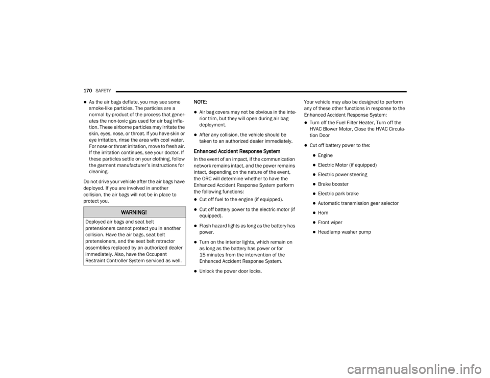 JEEP CHEROKEE TRAILHAWK 2020  Owners Manual �:�$�5�1�,�1�*�
��H�S�O�R�\�H�G��D�L�U��E�D�J�V��D�Q�G��V�H�D�W��E�H�O�W�
�S�U�H�W�H�Q�V�L�R�Q�H�U�V��F�D�Q�Q�R�W��S�U�R�W�H�F�W��\�R�X��L�Q��D�Q�R�W�K�H�U�
�F�R�O�O�L�V�L�R�Q���+�D�Y�