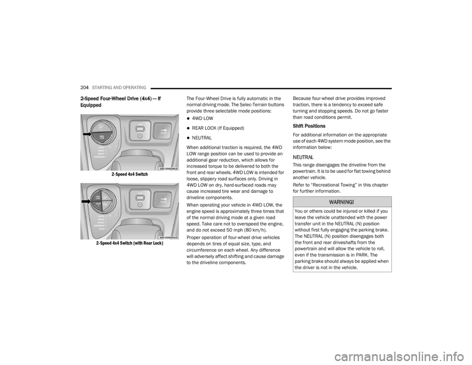 JEEP CHEROKEE TRAILHAWK 2020  Owners Manual �:�$�5�1�,�1�*�
�<�R�X��R�U��R�W�K�H�U�V��F�R�X�O�G��E�H��L�Q�M�X�U�H�G��R�U��N�L�O�O�H�G��L�I��\�R�X�
�O�H�D�Y�H��W�K�H��Y�H�K�L�F�O�H��X�Q�D�W�W�H�Q�G�H�G��Z�L�W�K��W�K�H��S�R�Z�H�U