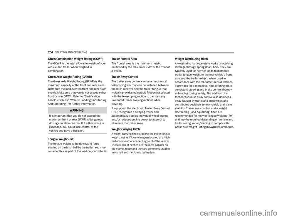 JEEP CHEROKEE TRAILHAWK 2020  Owners Manual �:�$�5�1�,�1�*�
�,�W��L�V��L�P�S�R�U�W�D�Q�W��W�K�D�W��\�R�X��G�R��Q�R�W��H�[�F�H�H�G��W�K�H�
�P�D�[�L�P�X�P��I�U�R�Q�W��R�U��U�H�D�U��*�$�:�5���$��G�D�Q�J�H�U�R�X�V�
�G�U�L�Y�L�Q�J�