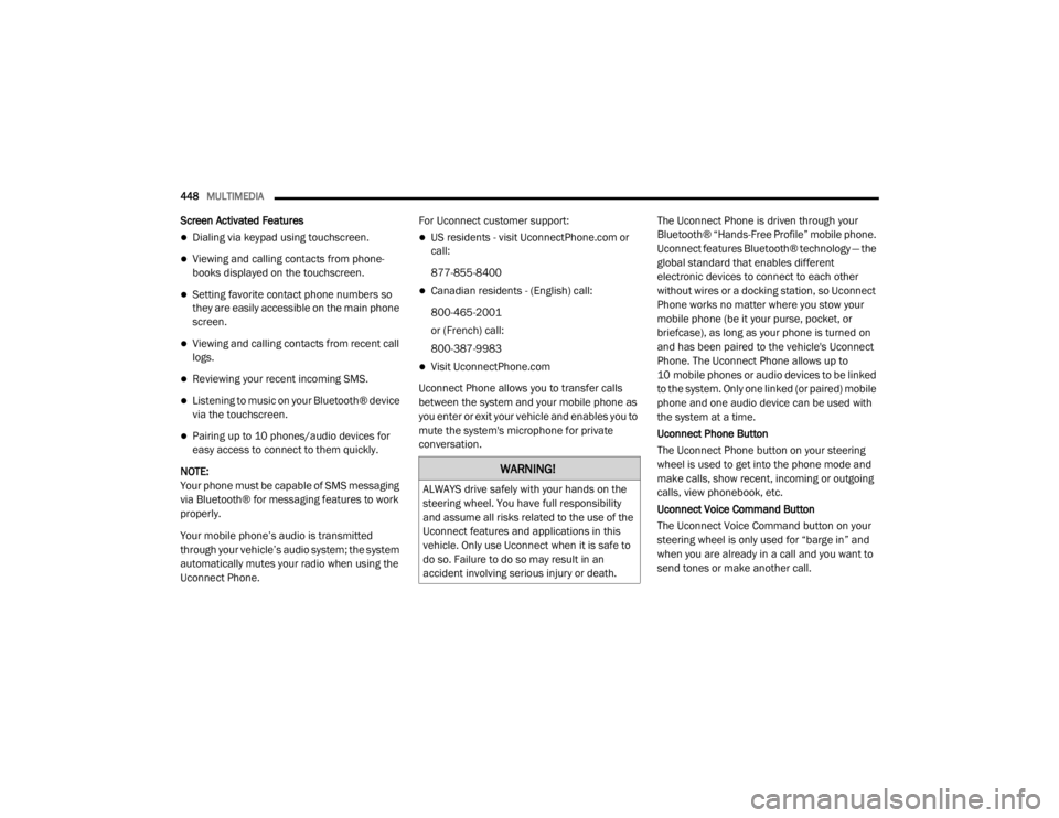 JEEP CHEROKEE TRAILHAWK 2020  Owners Manual �:�$�5�1�,�1�*�
�$�/�:�$�<�6��G�U�L�Y�H��V�D�I�H�O�\��Z�L�W�K��\�R�X�U��K�D�Q�G�V��R�Q��W�K�H�
�V�W�H�H�U�L�Q�J��Z�K�H�H�O���<�R�X��K�D�Y�H��I�X�O�O��U�H�V�S�R�Q�V�L�E�L�O�L�W�\�
�D�Q�