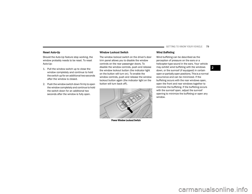 JEEP CHEROKEE TRAILHAWK 2020 Manual Online 2

20_KL_OM_EN_USC_t.book  Page 79   