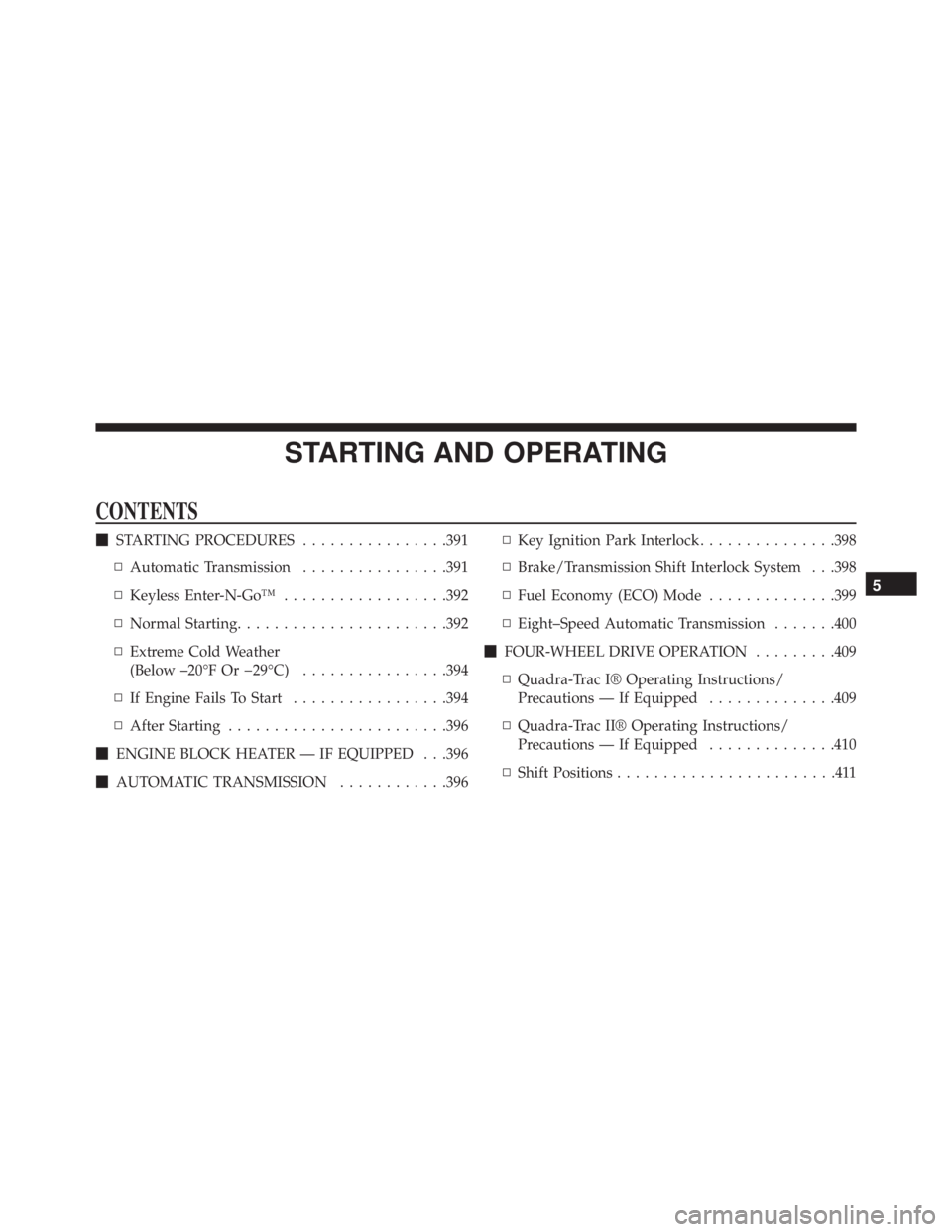JEEP CHEROKEE OVERLAND 2014 Owners Manual JEEP CHEROKEE OVERLAND 2014 Owners Manual