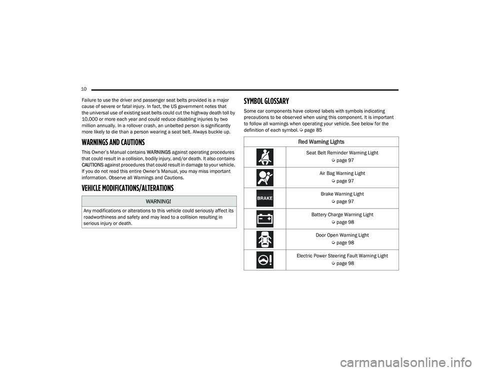 JEEP CHEROKEE LATITUDE LUX 2021  Owners Manual �:�$�5�1�,�1�*�
�$�Q�\��P�R�G�L�I�L�F�D�W�L�R�Q�V��R�U��D�O�W�H�U�D�W�L�R�Q�V��W�R��W�K�L�V��Y�H�K�L�F�O�H��F�R�X�O�G��V�H�U�L�R�X�V�O�\��D�I�I�H�F�W��L�W�V�
�U�R�D�G�Z�R�U�W�K�L�Q�H�V�V�