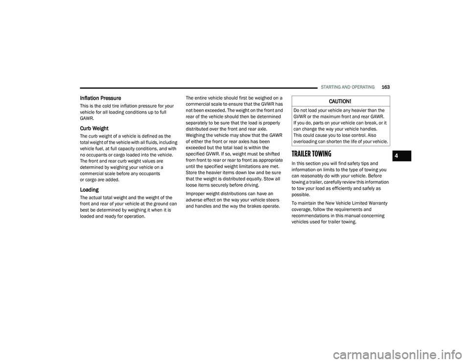 JEEP CHEROKEE LATITUDE LUX 2021  Owners Manual 
4

21_KL_OM_EN_USC_t.book  Page 163   