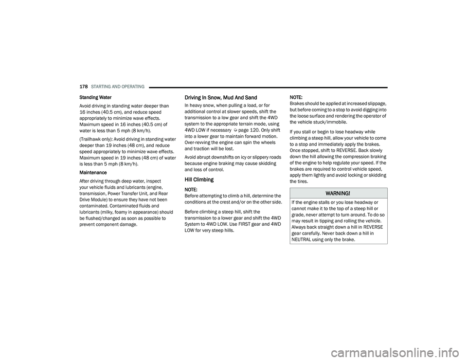 JEEP CHEROKEE LATITUDE LUX 2021  Owners Manual �:�$�5�1�,�1�*�
�,�I��W�K�H��H�Q�J�L�Q�H��V�W�D�O�O�V��R�U��\�R�X��O�R�V�H��K�H�D�G�Z�D�\��R�U�
�F�D�Q�Q�R�W��P�D�N�H��L�W��W�R��W�K�H��W�R�S��R�I��D��V�W�H�H�S��K�L�O�O��R�U�
�J�