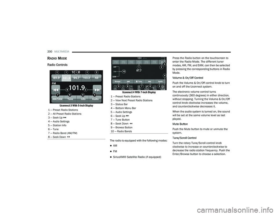 JEEP CHEROKEE LATITUDE LUX 2021  Owners Manual ���³��3�U�H�V�H�W��5�D�G�L�R��6�W�D�W�L�R�Q�V
���³��9�L�H�Z��1�H�[�W��3�U�H�V�H�W��5�D�G�L�R��6�W�D�W�L�R�Q�V
���³��6�W�D�W�X�V��%�D�U
���³��%�R�W�W�R�P��0�H�Q�X��%�D�U
���