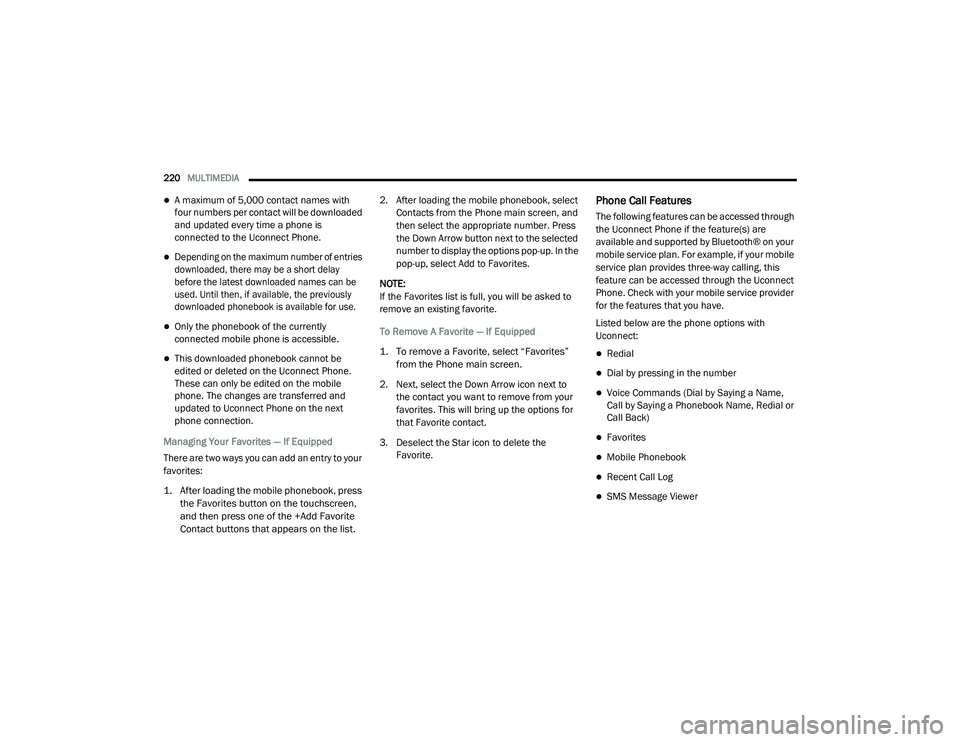 JEEP CHEROKEE LATITUDE LUX 2021  Owners Manual 