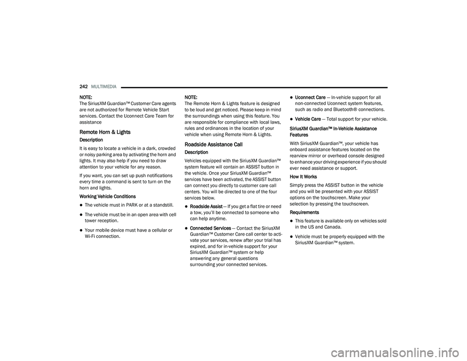 JEEP CHEROKEE LATITUDE LUX 2021  Owners Manual 