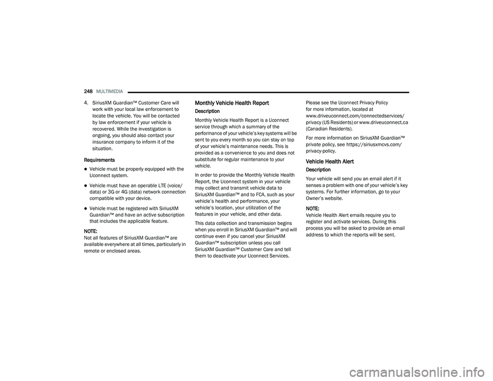 JEEP CHEROKEE LATITUDE LUX 2021  Owners Manual 