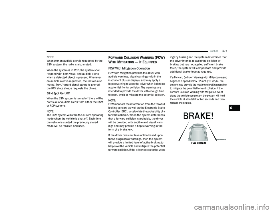 JEEP CHEROKEE LATITUDE LUX 2021  Owners Manual 
6

21_KL_OM_EN_USC_t.book  Page 277   