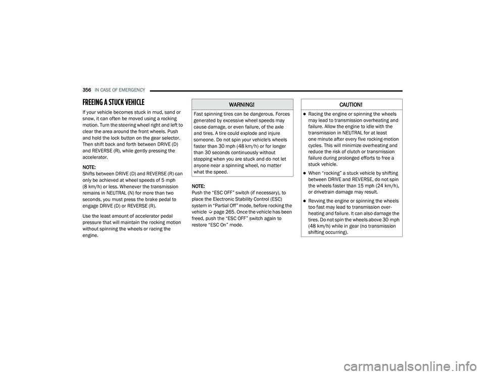 JEEP CHEROKEE LATITUDE LUX 2021  Owners Manual �:�$�5�1�,�1�*�
�)�D�V�W��V�S�L�Q�Q�L�Q�J��W�L�U�H�V��F�D�Q��E�H��G�D�Q�J�H�U�R�X�V���)�R�U�F�H�V�
�J�H�Q�H�U�D�W�H�G��E�\��H�[�F�H�V�V�L�Y�H��Z�K�H�H�O��V�S�H�H�G�V��P�D�\�
�F�D�X�V�H�