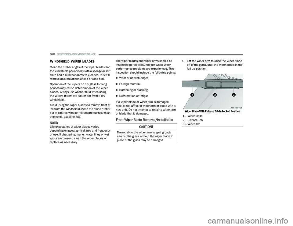 JEEP CHEROKEE LATITUDE LUX 2021  Owners Manual ���³��:�L�S�H�U��%�O�D�G�H
���³��5�H�O�H�D�V�H��7�D�E
���³��:�L�S�H�U��$�U�P 