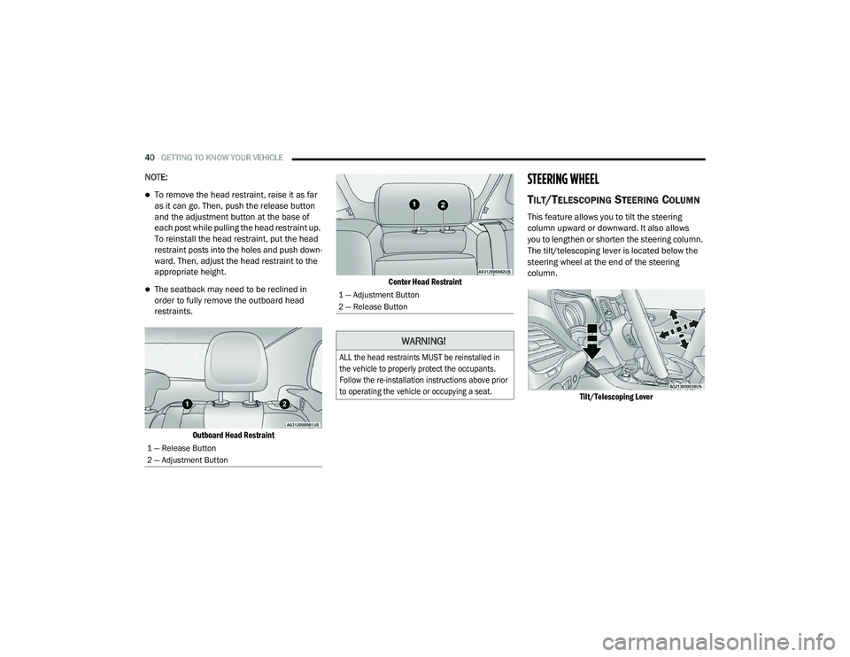 JEEP CHEROKEE LATITUDE LUX 2021 Service Manual ���³��$�G�M�X�V�W�P�H�Q�W��%�X�W�W�R�Q
���³��5�H�O�H�D�V�H��%�X�W�W�R�Q
�:�$�5�1�,�1�*�

�$�/�/��W�K�H��K�H�D�G��U�H�V�W�U�D�L�Q�W�V��0�8�6�7��E�H��U�H�L�Q�V�W�D�O�O�H�G��L�Q�
�W�K�