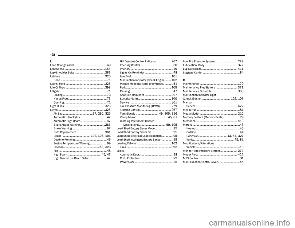 JEEP CHEROKEE LATITUDE LUX 2021  Owners Manual 